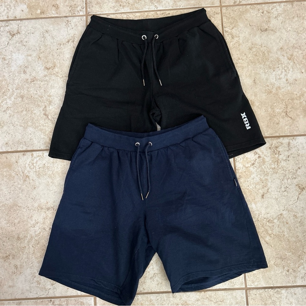 RBX Sleepwear Drawstring Shorts -bundle- Mens Size Large, Blue And Black color